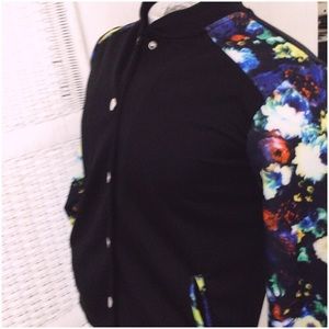 Floral Varsity Cut Jacket.